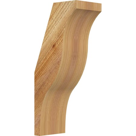 Ekena Millwork 4"W x 6"D x 14"H Funston Rough Sawn Knee Brace, Western Red Cedar BRC04X06X14FST00RWR
